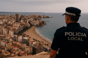 Alicante ville dangereuse vue panoramique avec sécurité renforcée